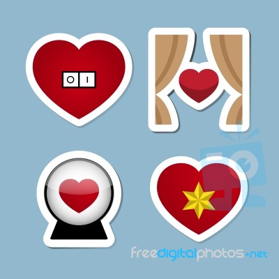 Love Icon Set Stock Image