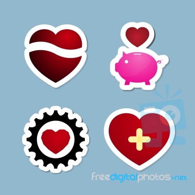 Love Icon Set Stock Image