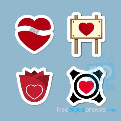 Love Icon Set Stock Image