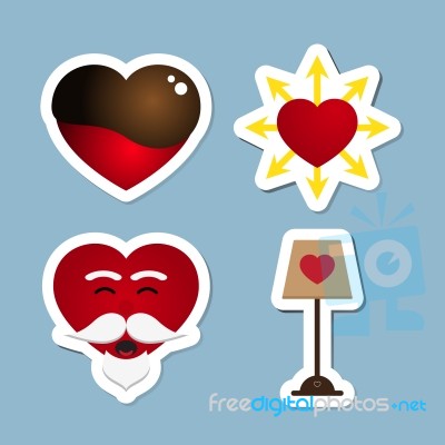 Love Icon Set Stock Image