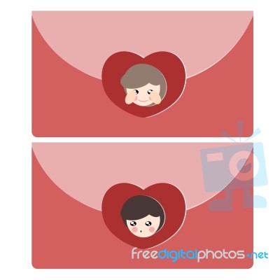 Love Letter Illustration Stock Image