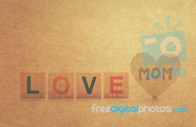 Love Mom Stock Photo