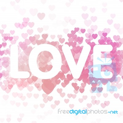 Love On Heart Background Stock Image