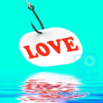 Love On Hook Displays Romantic Seduction Or Flirting Stock Image