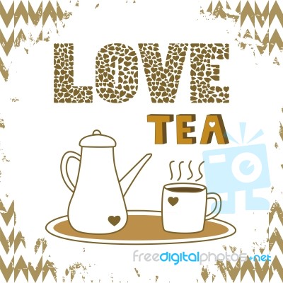 Love Tea Card4 Stock Image