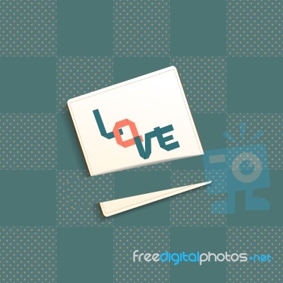 Love Text Paper Card Stock Image