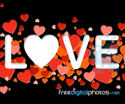 Love Word Means Affection Compassionate And Fondness Stock Image