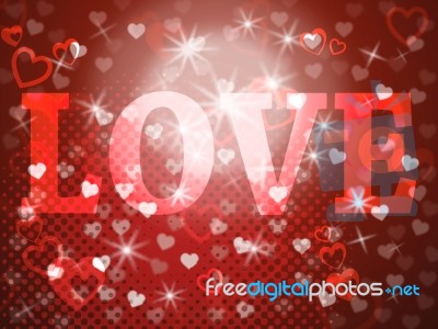 Love Word Means Lovers Fondness And Devotion Stock Image