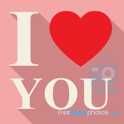 Love You Phrase Indicates Valentines Day And Adoration Stock Image