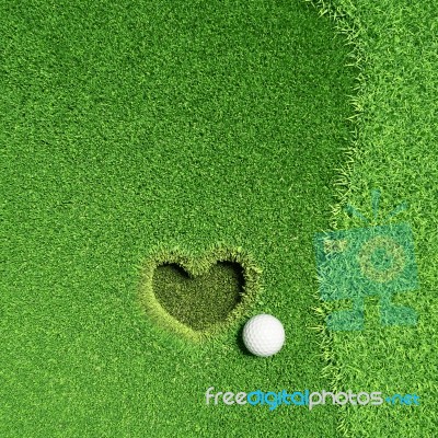 Lovely Golf, Fall In Love Stock Photo