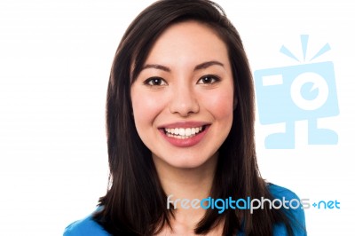 Lovely Smiling Female Model Stock Photo