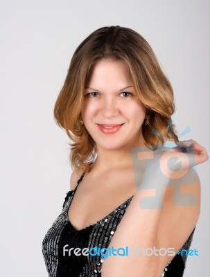 Lovely Smiling Girl Stock Photo