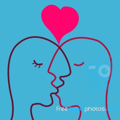 Lovers Kiss Stock Image