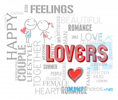 Lovers Words Indicates Affection Compassion And Togetherness Stock Image