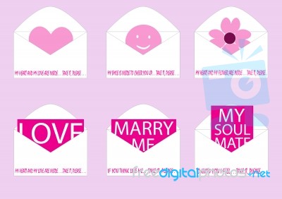 Loves Inside Envelope Stock Image