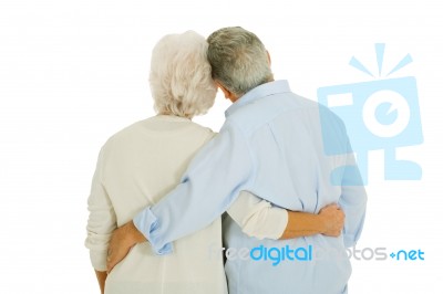 Loving Elder Couple Stock Photo