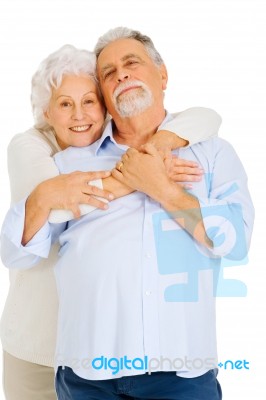 Loving Elder Couple Stock Photo