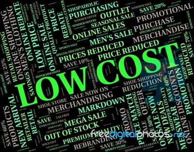 Low Cost Representing Moderately Priced And Budget Stock Image