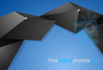 Low Poly Abstract Shape Stock Image