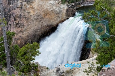 Lower Yellowstone Falls Stock Photo