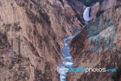 Lower Yellowstone Falls Stock Photo