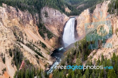 Lower Yellowstone Falls Stock Photo