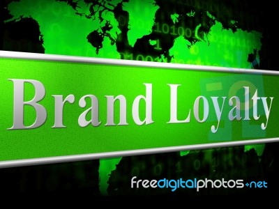 Loyalty Brand Means Company Identity And Support Stock Image