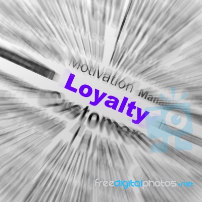 Loyalty Sphere Definition Displays Honest Fidelity And Reliabili… Stock Image