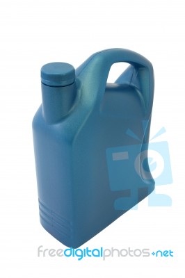 Lubricant Oil Plastic Container Stock Photo