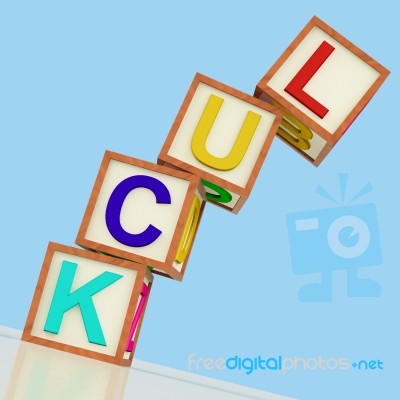 Luck Blocks Stock Image