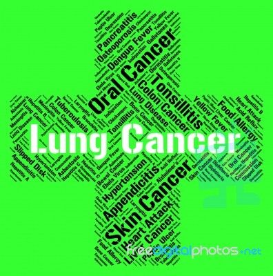 Lung Cancer Means Poor Health And Attack Stock Image