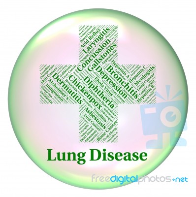 Lung Disease Means Poor Health And Affliction Stock Image