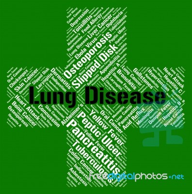 Lung Disease Shows Ill Health And Ailment Stock Image