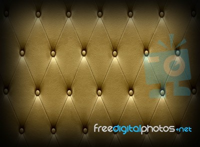 Luxurious Dark Golden Leather  Seat Upholstery Stock Photo