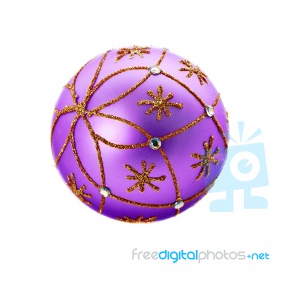 Luxurious Purple Christmas Ball Stock Photo