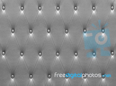 Luxurious Silver Leather  Seat Upholstery Stock Photo