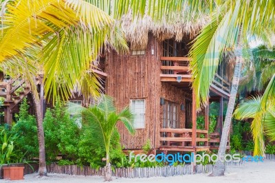 Luxury Cabins In San Pedro Belize Stock Photo