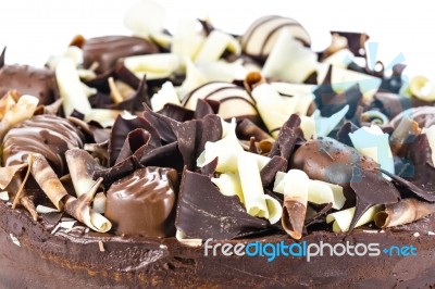 Luxury Homemade Chocolate Cake Stock Photo