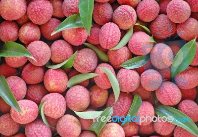 Lychees Stock Photo