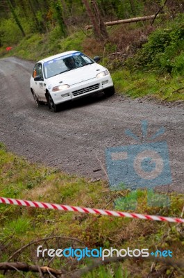 M. Ryan Driving Honda Civic Stock Photo