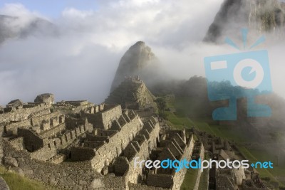 Machu Picchu At Dawn Stock Photo