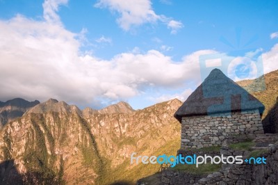 Machu Picchu, Peruvian Andes, Sacred Valley Stock Photo