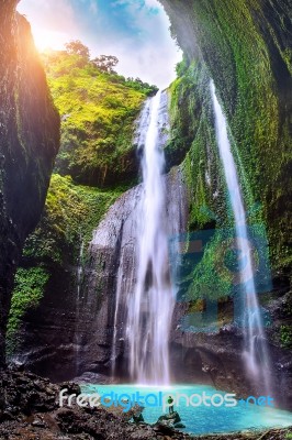 Madakaripura Waterfall Is The Tallest Waterfall In Java And The Second Tallest Waterfall In Indonesia Stock Photo