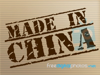 Made In China Means Factory Asia And Production Stock Image