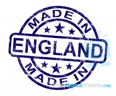 Made In England Stamp Stock Image