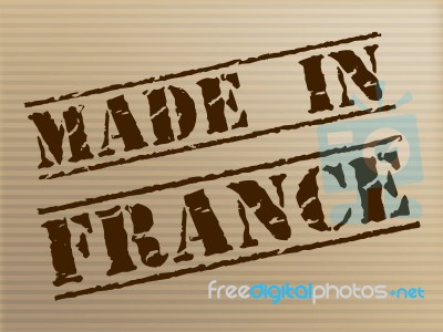 Made In France Means Euro Manufacture And Commercial Stock Image