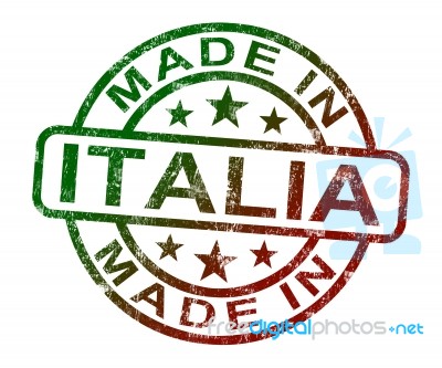 Made In Italia Stamp Stock Image