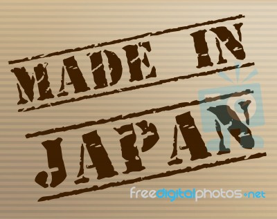 Made In Japan Represents Factory Manufacture And Export Stock Image