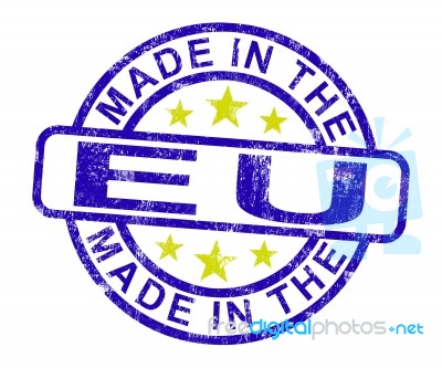 Made In The EU Stamp Stock Image