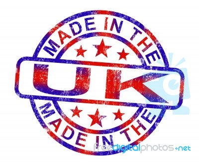 Made In The Uk Stamp Stock Image